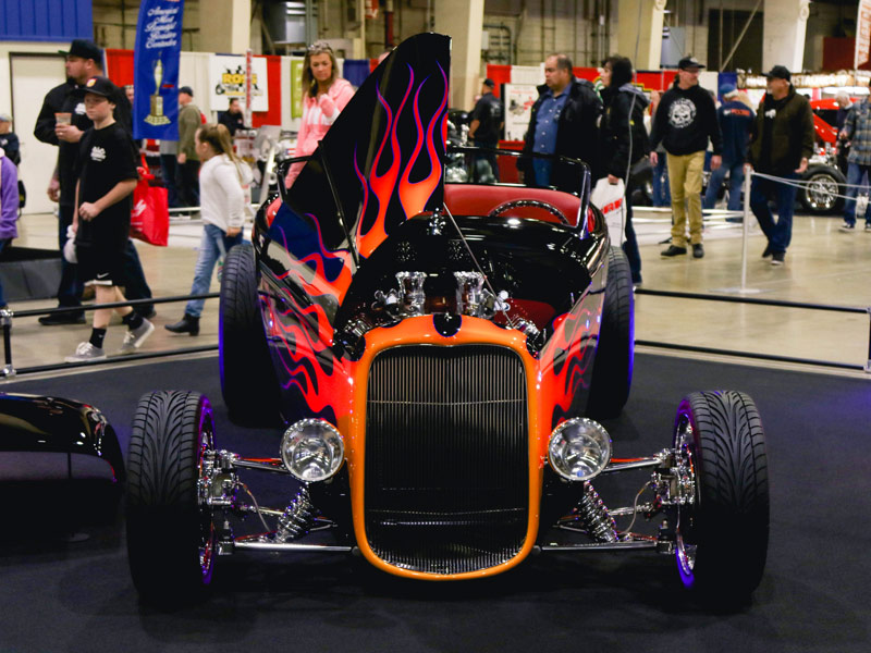 Hot rod on display at Grand National Roadster Show
