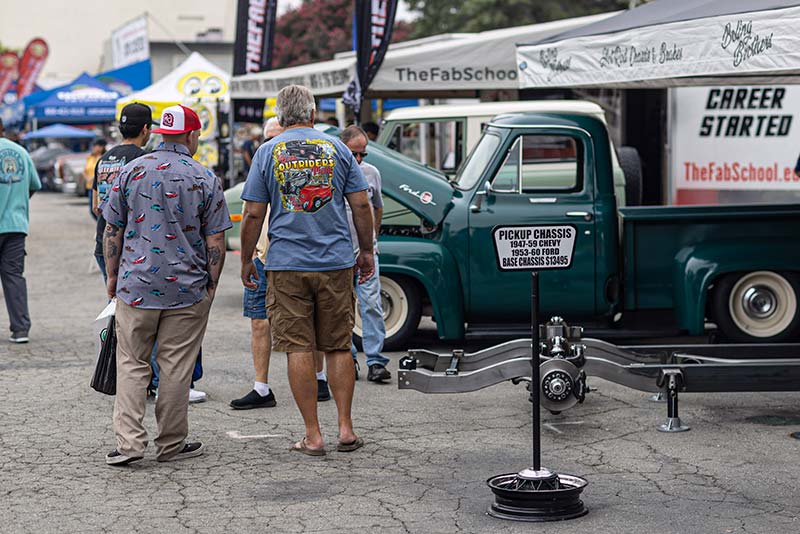 Guest shopping for T-shirts at the Grand National Roadster Show