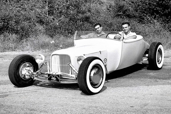 Dragster cars on display at the 2020 Grand National Roadster Show