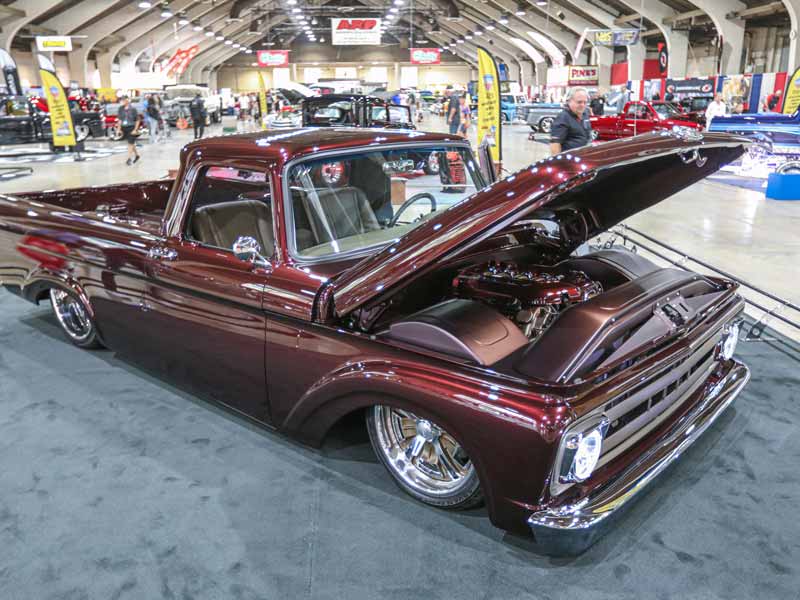 Hot rod on display at Grand National Roadster Show